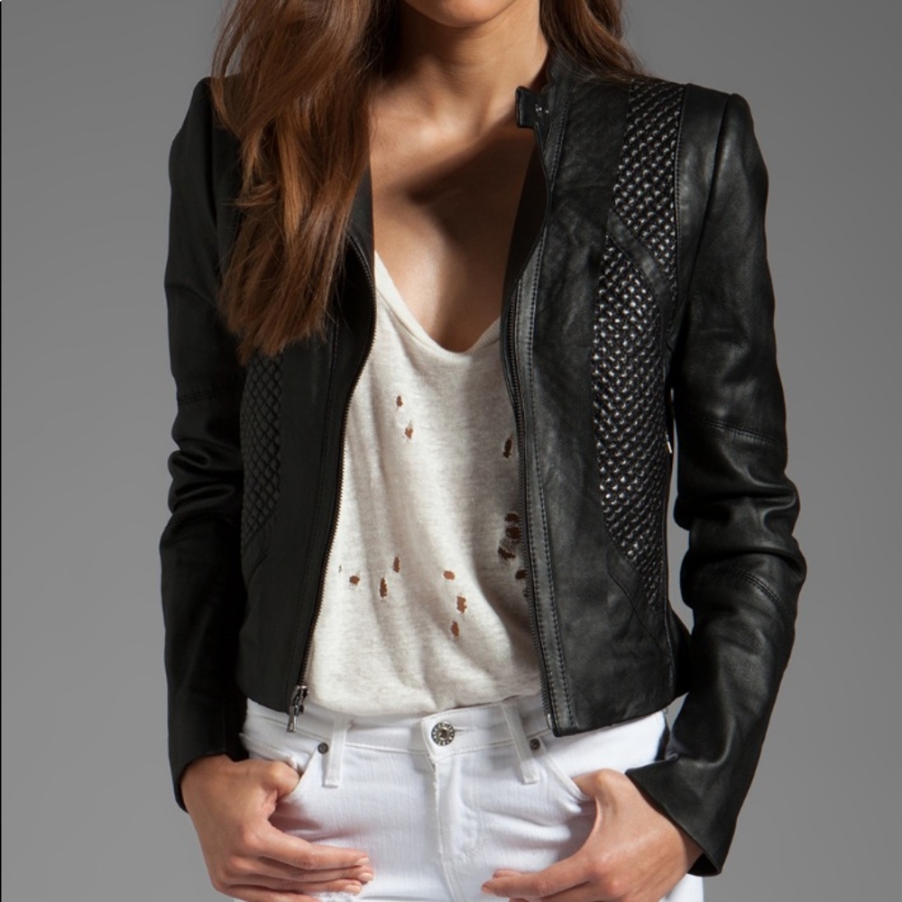 BCBGMaxAzria Black Leather Jacket